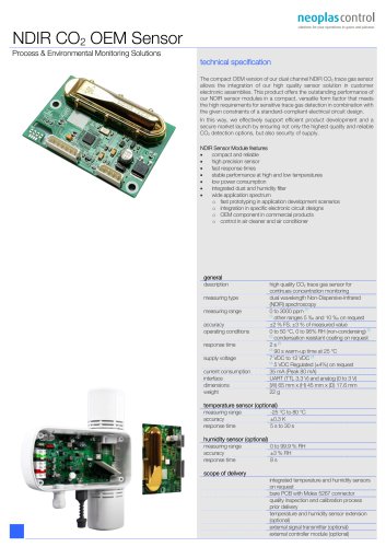 NDIR CO2 OEM Sensor