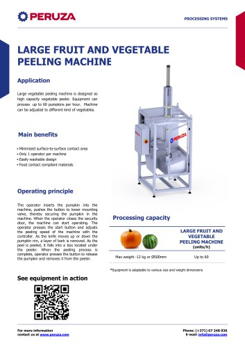 LARGE FRUIT AND VEGETABLE PEELING MACHINE