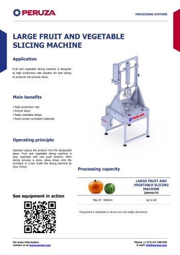 LARGE FRUIT AND VEGETABLE SLICING MACHINE