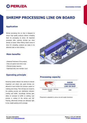 SHRIMP PROCESSING LINE ON BOARD