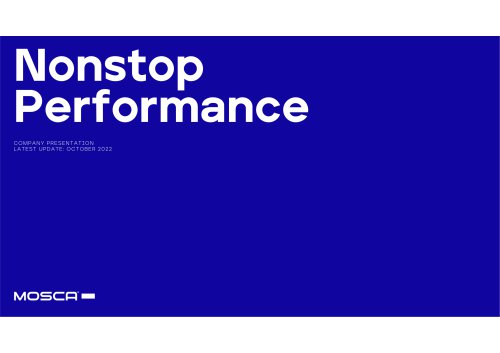 MOSCA - Nonstop Performance for End-of-Line [Packaging] Processes