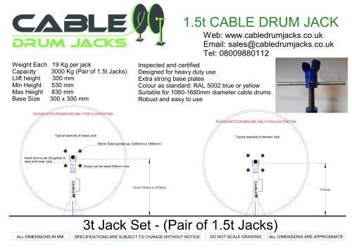 1.5t CABLE DRUM JACK