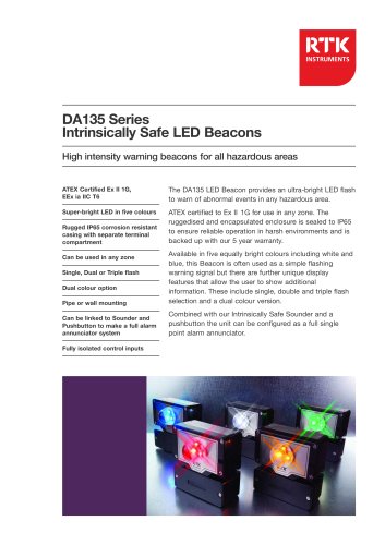 DA135 Instrinsically Safe LED Beacons