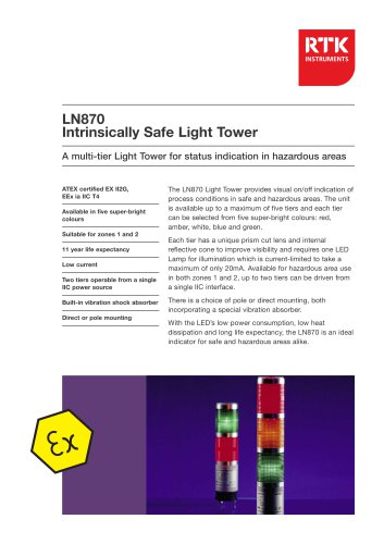 LN870 Intrinsically Safe Light Tower