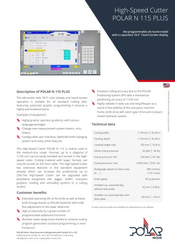 High-Speed Cutter N 115