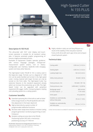 High-Speed Cutter N 155