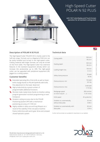 High-Speed Cutter N 92