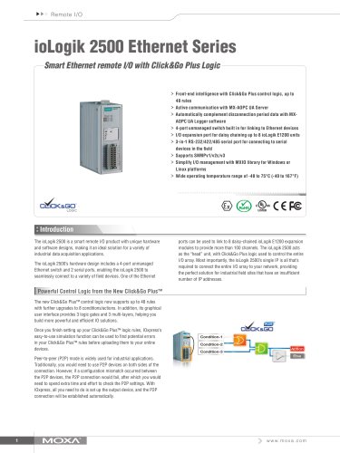 ioLogik 2500 Ethernet Series