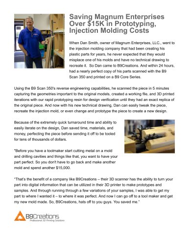 Saving Magnum Enterprises Over $15K in Prototyping, Injection Molding Costs