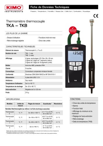 Thermomètre 1 ou 2 voies