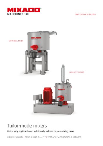 Brochure MIXACO High-Speedy Mixer