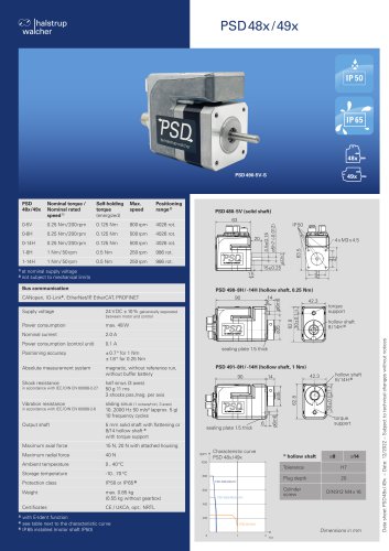 Data sheet direct drive PSD 48