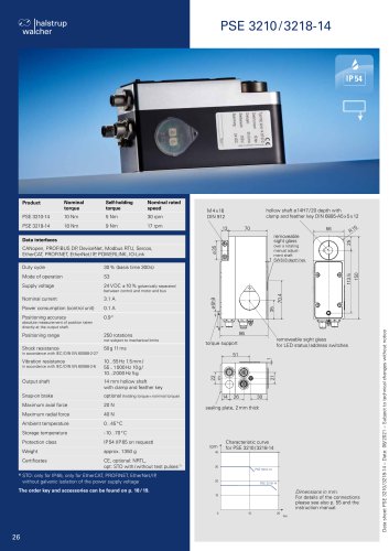 Data sheet PSE 3210/3218-14 (Torque 10/18 Nm)