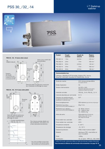 Fiche technique système de positionnement PSS 30x/32x-14