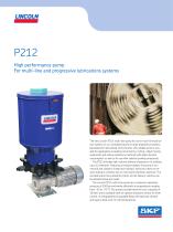 P212 High performance pump For multi-line and progressive lubrications systems