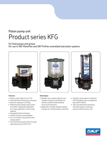 Product series KFG product brochure