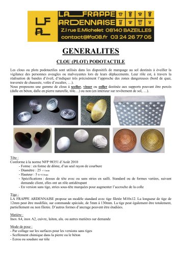 Clous podotactiles