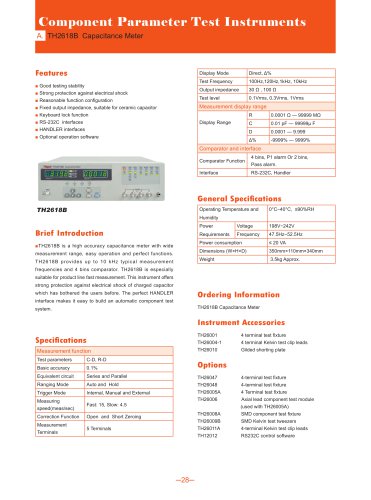 Tonghui Capacitance Meter TH2618B