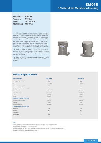 SM015 Series ? PTFE Membrane