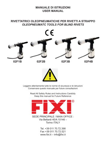 Oleopneumatc tools for blind rivets