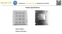 D-8208J-1 Metal Keypad Data sheet