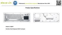 D-8635T Metal Keyboard Data sheet