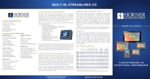 BUILT-IN, STREAMLINED I/O