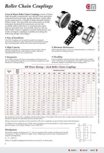 Roller Chain Couplings - Type LRC