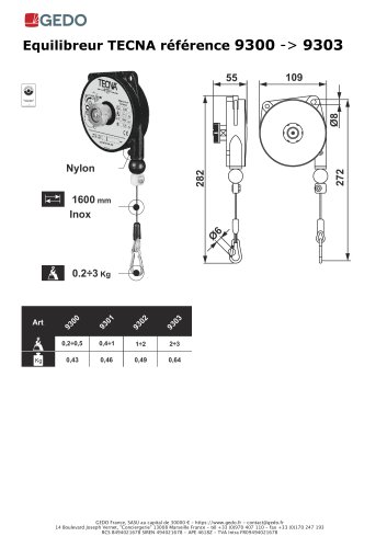 Equilibreur TECNA référence 9300 - 9303