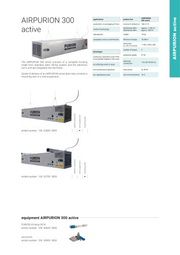 configuration options UV plant AIRPURION 300 active