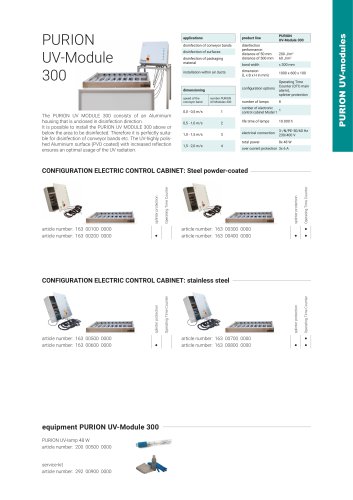 configuration options UV plant PURION UV-Module