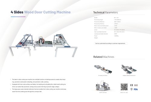 4 Sides Wood Door Cutting Machine