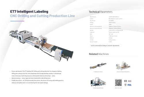 ET7 Intelligent Labeling CNC Drilling and Cutting Production Line