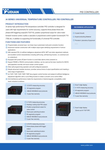 Yudian PID Controller AI-716/AI-716P/AI-719/AI-719P/AI-733/AI-733P/AI-756/AI-756P/AI-759/AI/759P