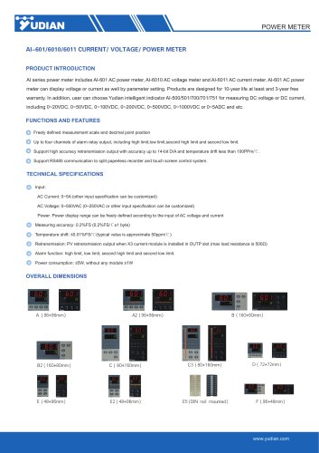 Yudian Power Meter AI-601/AI-6010/AI-6011