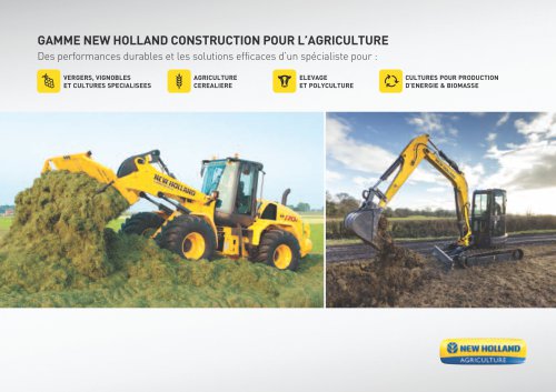 GAMME NEW HOLLAND CONSTRUCTION POUR L’AGRICULTURE