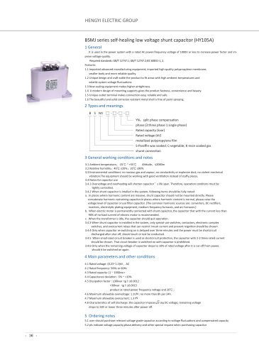 metalized polypropylene film capacitor/pole-mounted/power/PFC/BSMJ