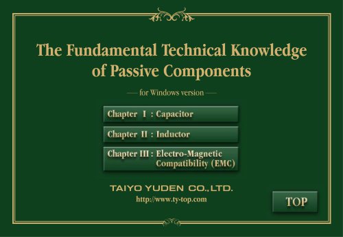 The Fundamental Technical Knowledge of Passive Components