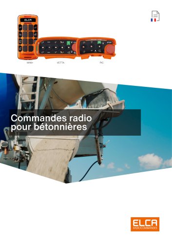 Commandes radio pour b&eacute;tonni&egrave;res