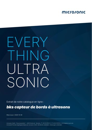bks capteur de bords à ultrasons