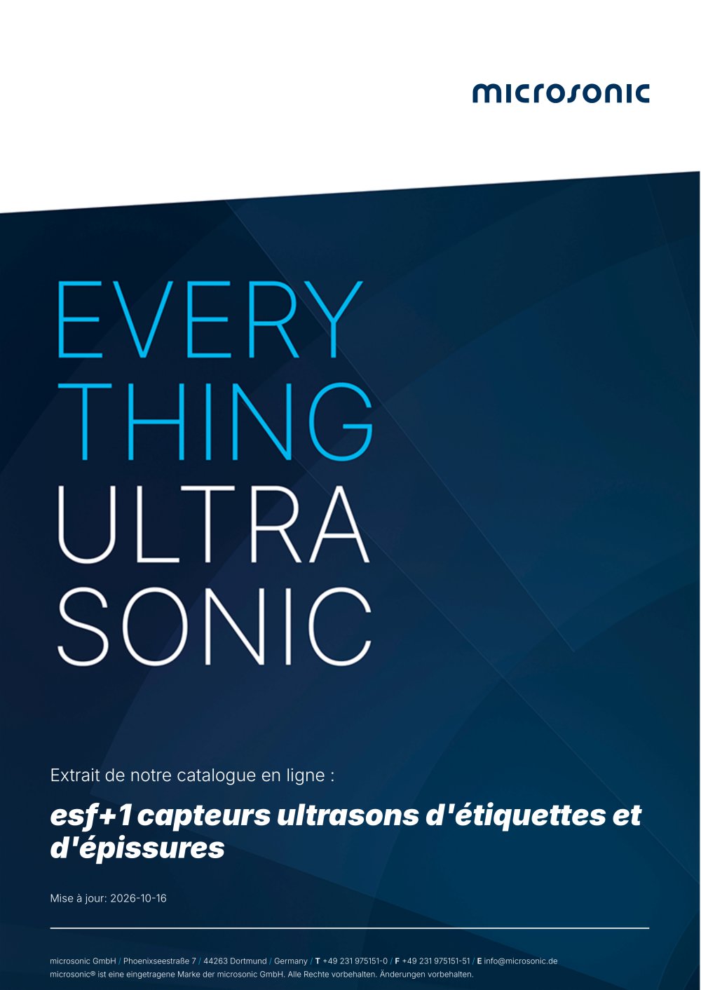 Capteurs d&rsquo;&eacute;tiquettes et de raccords de bobines par ultrasons esf+1 - microsonic