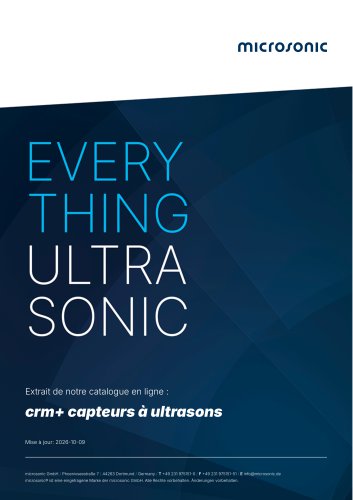 crm+ capteurs à ultrasons