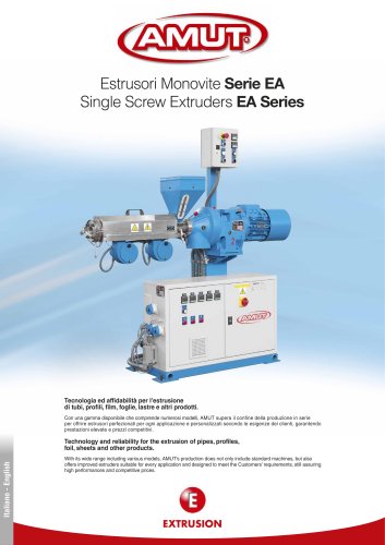 SINGLE SCREW EXTRUDERS / EA SERIES