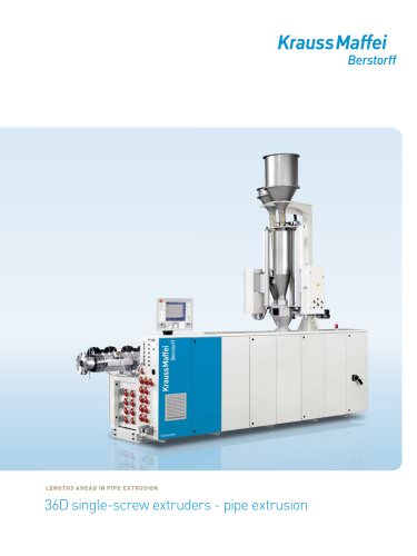 36D single-screw extruders - pipe extrusion