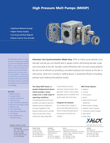 High-pressure extrusion pumps