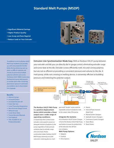 Standard extrusion pumps