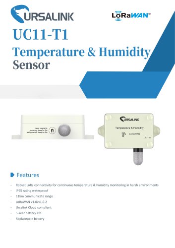 UC11-T1 Temp/Humidity LoRaWAN Sensor