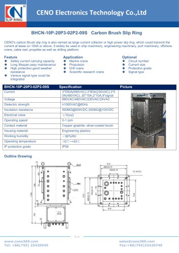 CENO Carbon Brush Slip Ring BHCN-10P-20P3-02P2-09S