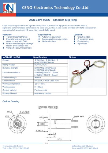 CENO Ethernet Slip Ring ACN-04P1-02EG