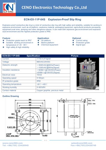 CENO Explosion-Proof Slip Ring ECN-EX-11P-04S